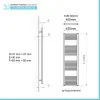 Scheda tecnica Scaldasalviette termoarredo 450 x 1800 interasse 400 mm