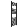 Scaldasalviette design Nero opaco 500x1500 Interasse 450 mm con Kit valvole