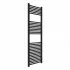Scaldasalviette design Nero opaco 500x1500 Interasse 450 mm con Kit valvole