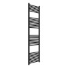 Scaldasalviette design Nero opaco 500x1800 Interasse 450 mm con Kit valvole