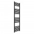 Scaldasalviette design Nero opaco 500x1800 Interasse 450 mm con Kit valvole
