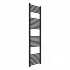 Scaldasalviette design Nero opaco 500x1800 Interasse 450 mm con Kit valvole