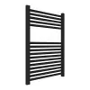 Scaldasalviette design Nero opaco 600x770 Interasse 550 mm con Kit valvole