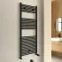 Termoarredo design Nero opaco 600x1500 Interasse 550 mm
