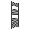 Scaldasalviette design Nero opaco 600x1500 Interasse 550 mm con Kit valvole