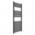 Scaldasalviette design Nero opaco 600x1500 Interasse 550 mm con Kit valvole