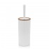 Portascopino wc Bianco dettagli effetto legno serie Blob