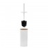Portascopino wc Bianco e scopino con setole nere Blob