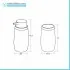 Scheda tecnica del Set 2 pezzi Dispenser sapone e Porta spazzolino Bianco Blob