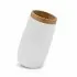 Portaspazzolino Bianco con dettagli effetto legno Blob