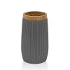 Porta spazzolino da denti Grigio dettagli effetto legno Blob