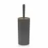 Portascopino wc Grigio dettagli effetto legno serie Blob