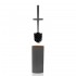 Portascopino wc Grigio Blob con scopino a setole nere