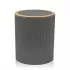 Pattumiera 5lt Grigio coperchio basculante dettagli effetto legno Blob
