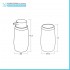 Scheda tecnica del Set 2 pezzi Dispenser sapone e Porta spazzolino Blob
