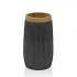 Porta spazzolino da denti Nero dettagli effetto legno Blob