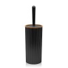 Portascopino wc Nero dettagli effetto legno serie Blob