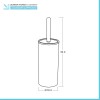 Portascopino wc Nero dettagli effetto legno serie Blob