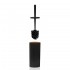 Portascopino wc Nero dettagli effetto legno serie Blob