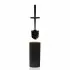 Set 2 pezzi Porta scopino e Pattumiera 5lt Nero dettagli effetto legno Blob