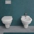Coppia di Sanitari sospesi WC + Copriwc chiusura rallentata e Bidet