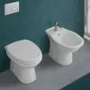 Coppia di Sanitari Tradizionali WC + Copriwater con chiusura rallentata e Bidet Karla