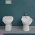 Coppia di Sanitari Tradizionali WC + Sedile con chiusura soft close e Bidet Karla
