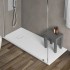 Piatto doccia 80x180 cm Bianco effetto pietra Agorà
