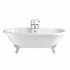 Vasca da bagno freestanding classica Victoria Piedini cromati a zampa d'aquila regolabili in altezza