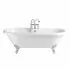 Vasca da bagno freestanding classica Victoria Piedini cromati a zampa d'aquila regolabili in altezza