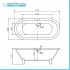 Scheda tecnica della Vasca freestanding classica Victoria