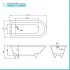 Scheda tecnica della Vasca da bagno freestanding classica Ann