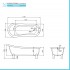 Scheda tecnica della Vasca da bagno freestanding classica Mary