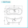 Scheda tecnica della Vasca da bagno freestanding classica Elizabeth