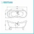 Scheda tecnica della Vasca da bagno freestanding classica Elizabeth