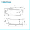 Scheda tecnica della Vasca freestanding classica Windsor