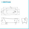 Scheda tecnica della Vasca da bagno freestanding Samantha