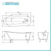 Scheda tecnica della Vasca da bagno freestanding Samantha