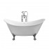 Vasca da bagno freestanding classica 173x75 Piedini cromo a zampa di leone regolabili in altezza