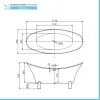Scheda tecnica della Vasca da bagno freestanding Scarlett