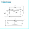 Scheda tecnica della Vasca da bagno freestanding moderna Audrey