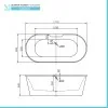 Scheda tecnica della Vasca da bagno freestanding moderna Audrey