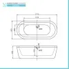 Scheda tecnica della Vasca da bagno freestanding Alexandra