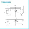 Scheda tecnica della Vasca da bagno freestanding Alexandra Small