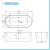 Scheda tecnica della Vasca da bagno freestanding Alexandra II