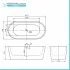 Scheda tecnica della Vasca da bagno freestanding Alexandra II Small
