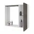 Specchio contenitore Way Rovere scuro con anta a chiusura rallentata