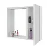 Specchio contenitore Way Bianco lucido con una anta a chiusura rallentata