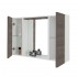 Specchiera a mobiletto Way Rovere scuro con 2 ante a chiusura rallentata