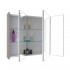 Specchio contenitore Way Rovere chiaro 3 ante a chiusura rallentata e mensole in vetro